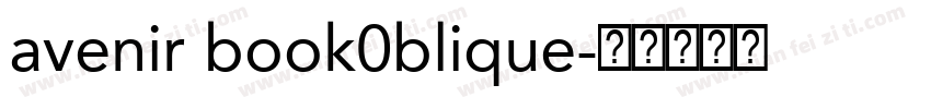 avenir book0blique字体转换